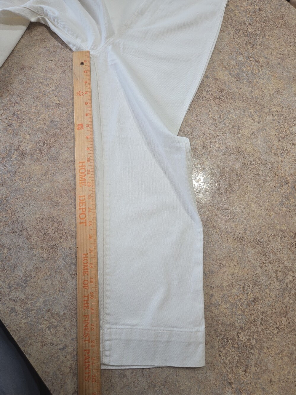 Quince Organic Stretch Cotton Twill Wide Leg Crop Pants Women’s Sz 25 White NWOT - Picture 8 of 10